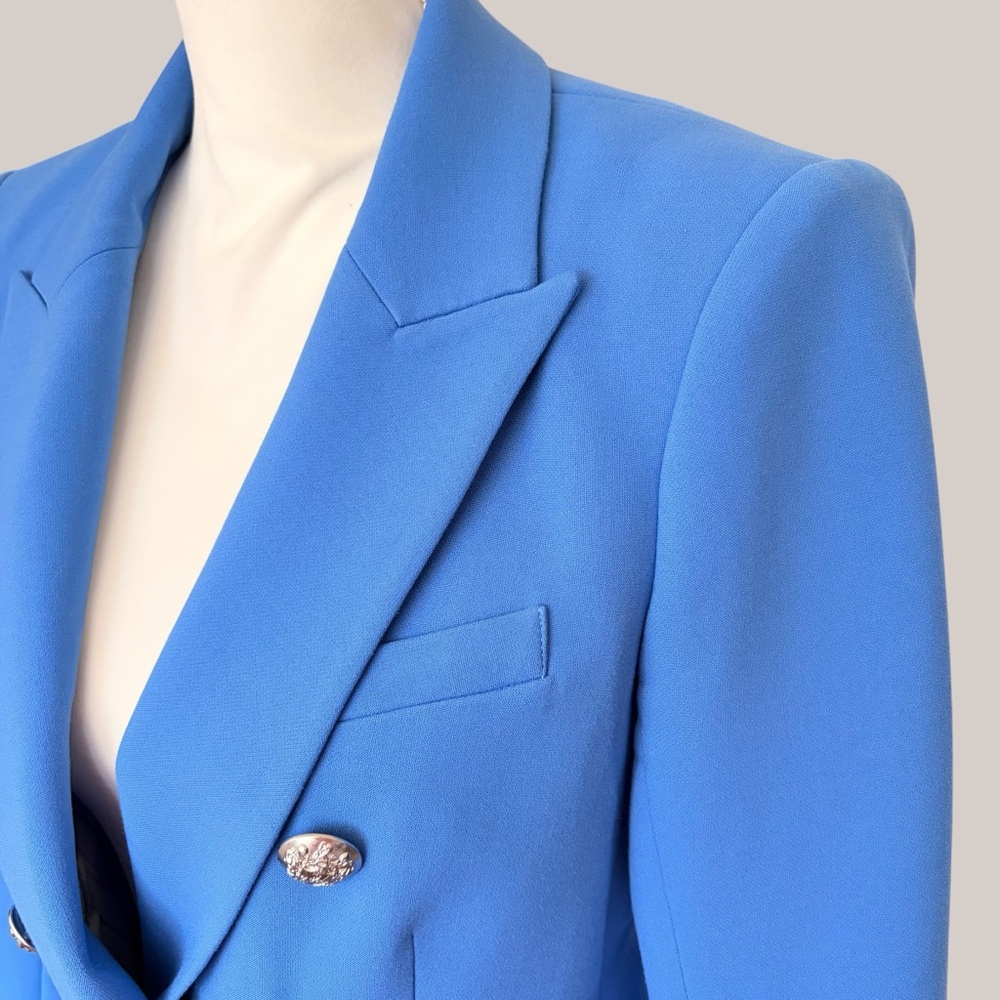 Veronica Beard Miller Dickey Jacket Tailored Double Breasted Blazer Bluebell 8 - Picture 5 of 12